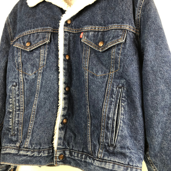 Levi's Trucker Sherpa Lined Denim Jean Jacket - Picture 3 of 8